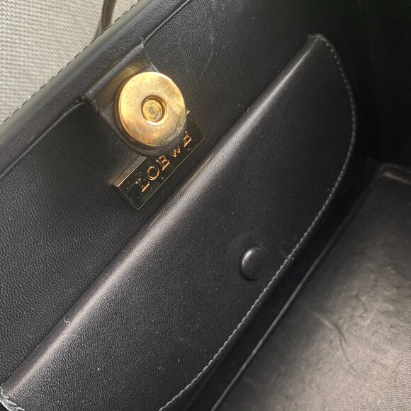 Loewe Vintage Small Postal Bag Top-Handle Black - Picture 9 of 9